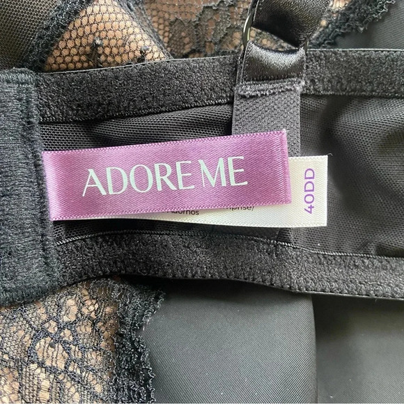 Adore me Mirianne Push Up Bra Size 40DD Black‎ Lace - Picture 4 of 5